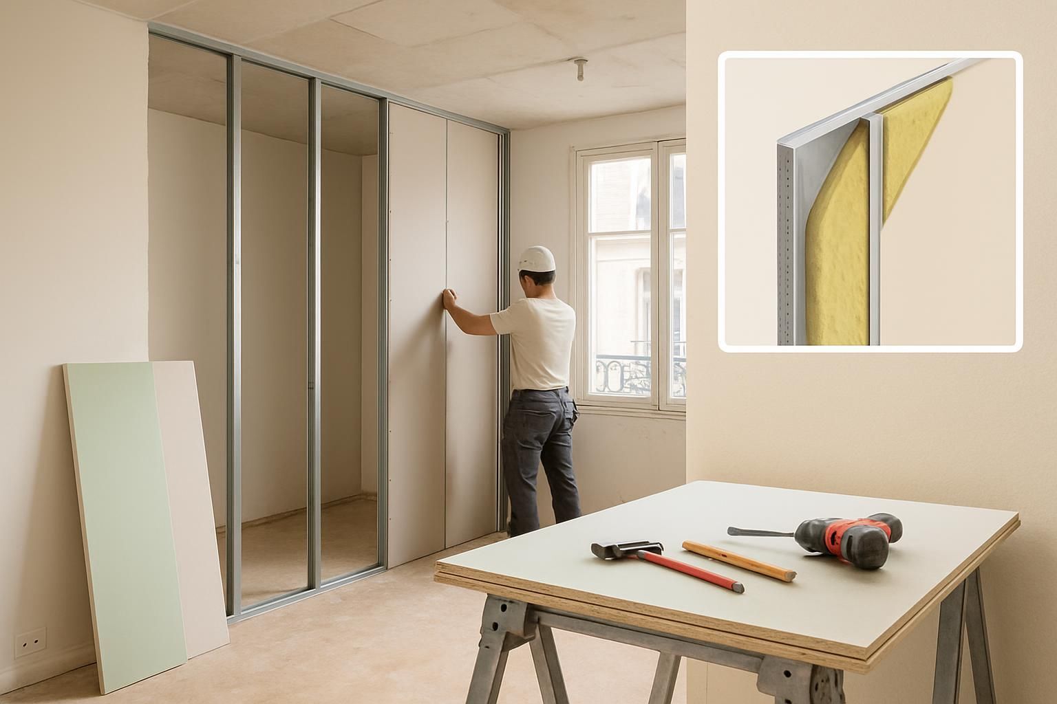 Découvrez tout ce qu'il faut savoir sur l'épaisseur des cloisons placo : choix, normes et conseils pour réussir vos travaux de construction ou de rénovation.